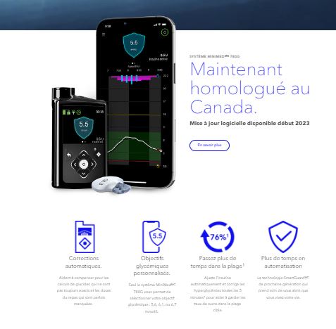 avec ce matériel en boucle semi fermée, la glycémie reste autour de 135 mg/dl et la HBA1C près de 6,5 %. L'écrat type n'est plus que de 35 mg/dl.